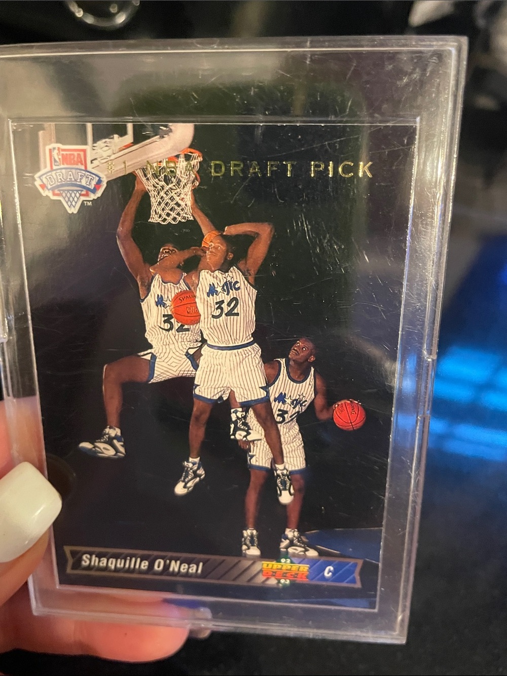 Shaquille O'Neal Draft Pick Basketball Card - Blue/White